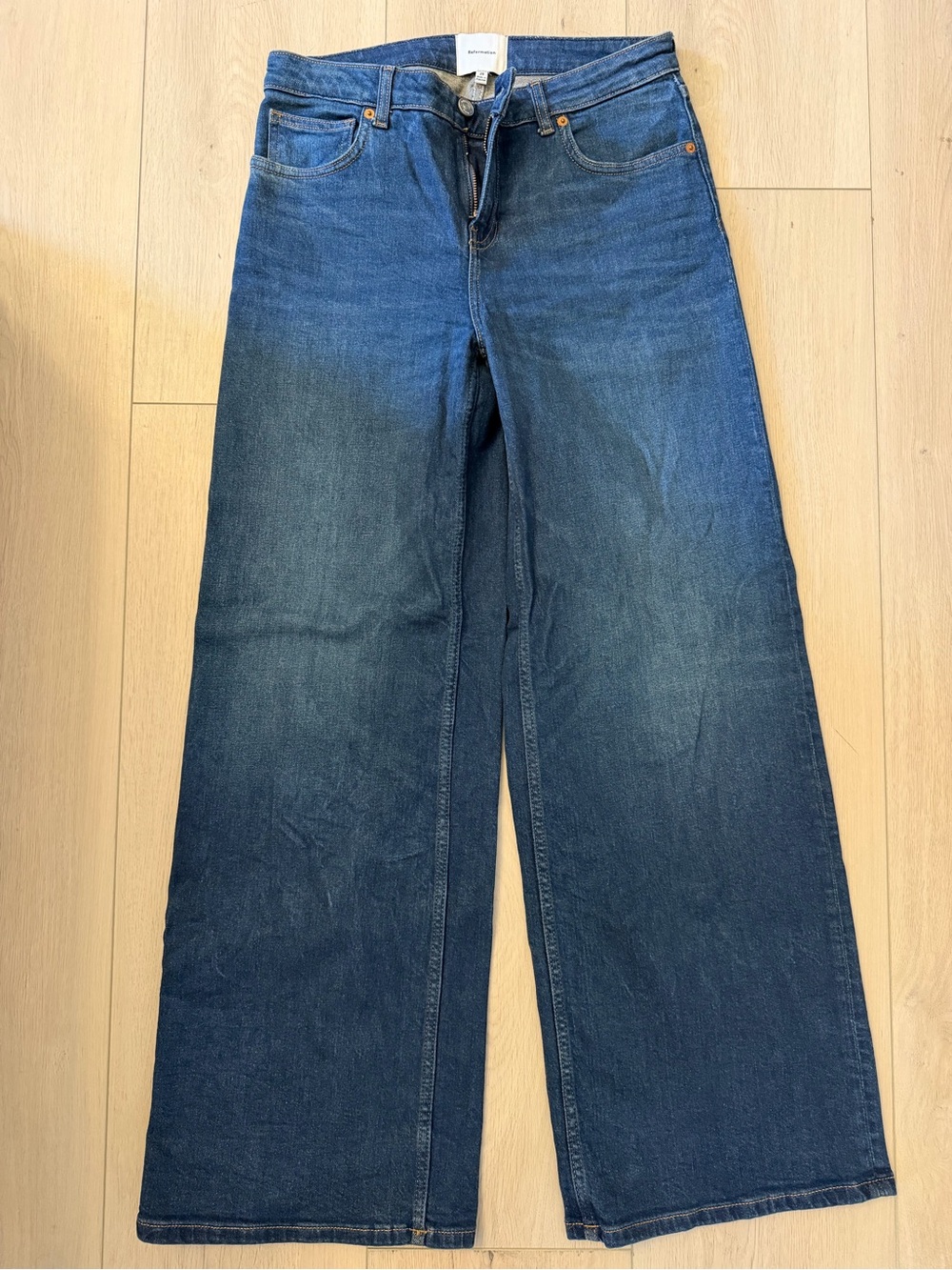 Reformation Super Stretch High Rise Wide Leg Jeans